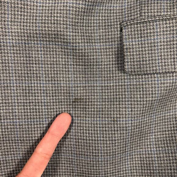 Lauren Ralph Lauren Blazer Silk Wool 48R Gray Two Button Single Vent Suit Jacket - Picture 12 of 13